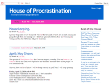 Tablet Screenshot of houseofprocrastination.org